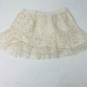 GAP Kid’s Cream Skirt with Gold Polka Dots